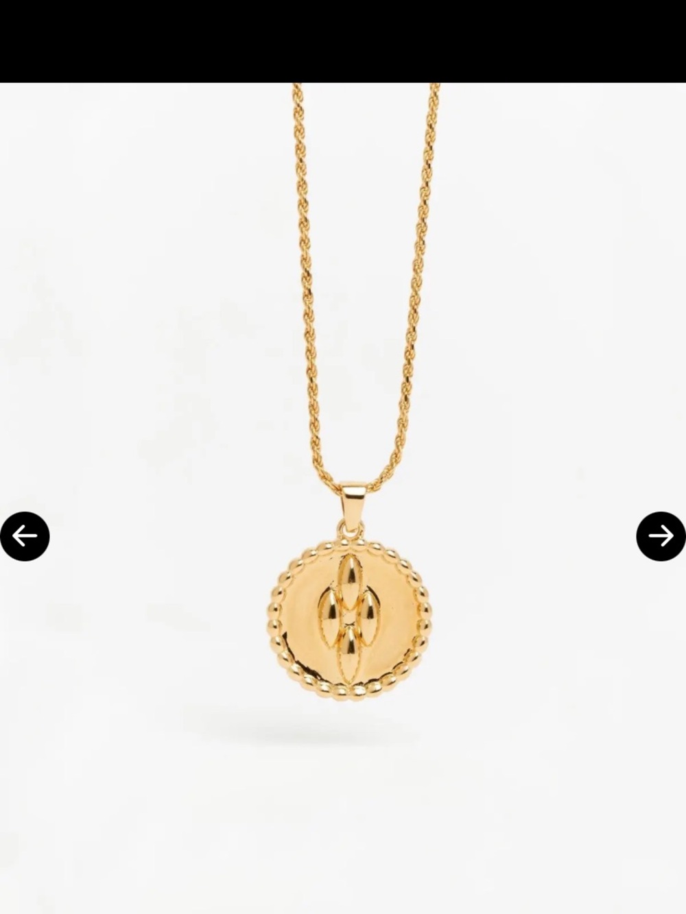 Sophie Blake Marta Medallion Pendant Necklace - Gold New with Box